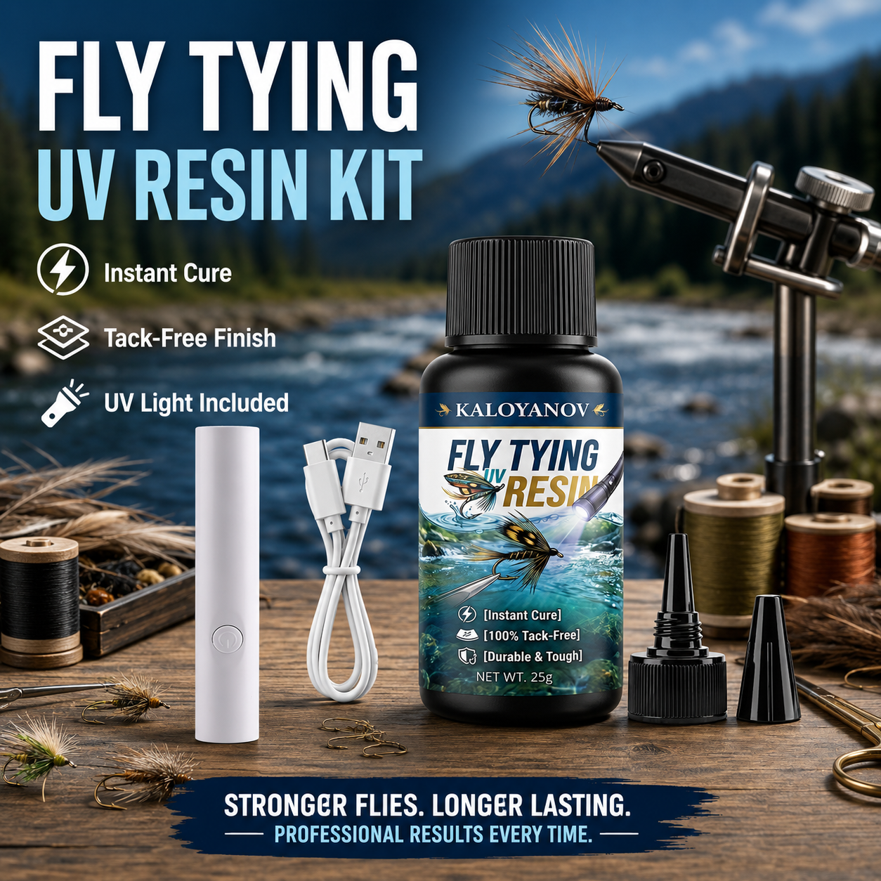 Liquid Uv Glue Kit - Kit de Resina UV para Atado