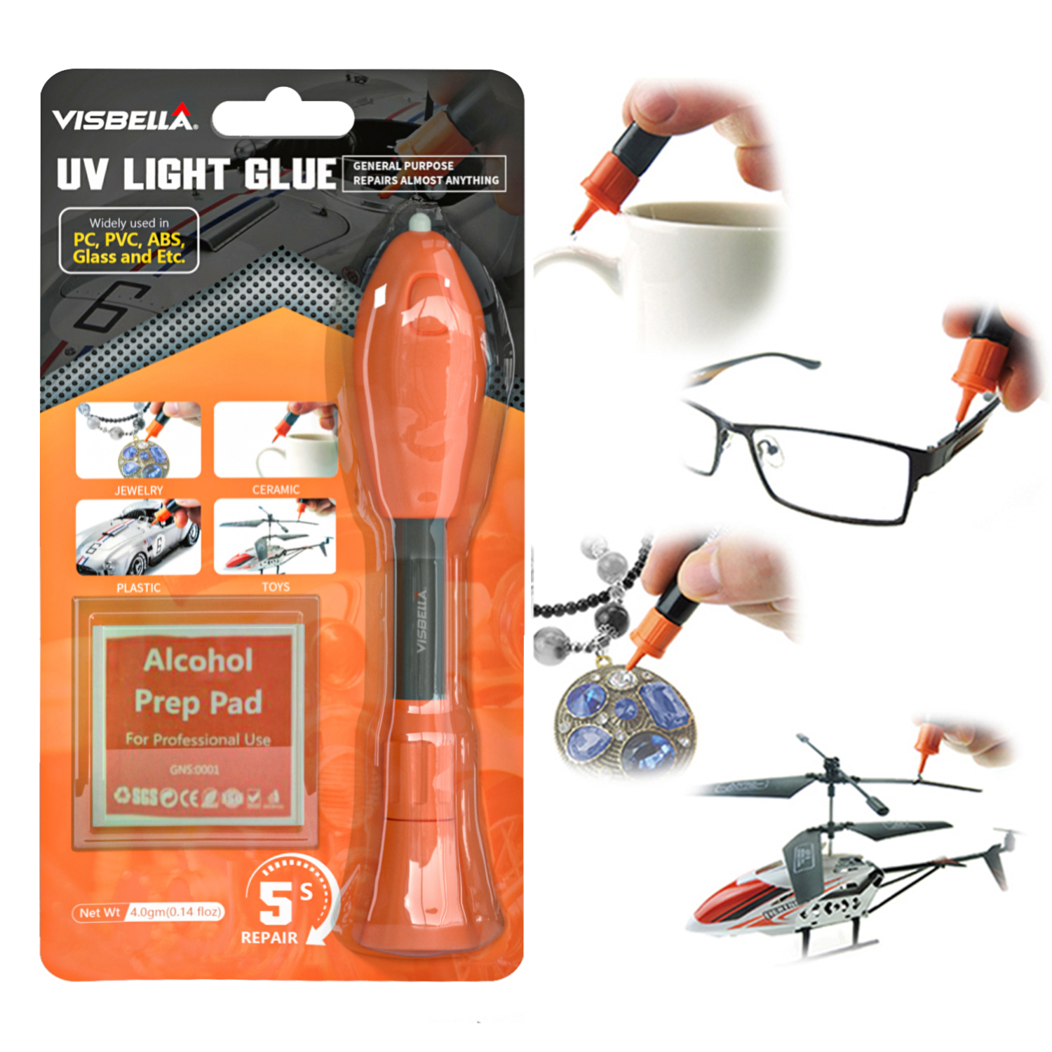 Liquid Uv Glue Kit - Cola líquida para reparo de madeira,