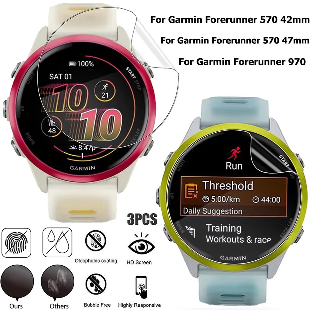1-3 Peças de Película de Hidro - Smartwatch Screen Film avaliação e preço