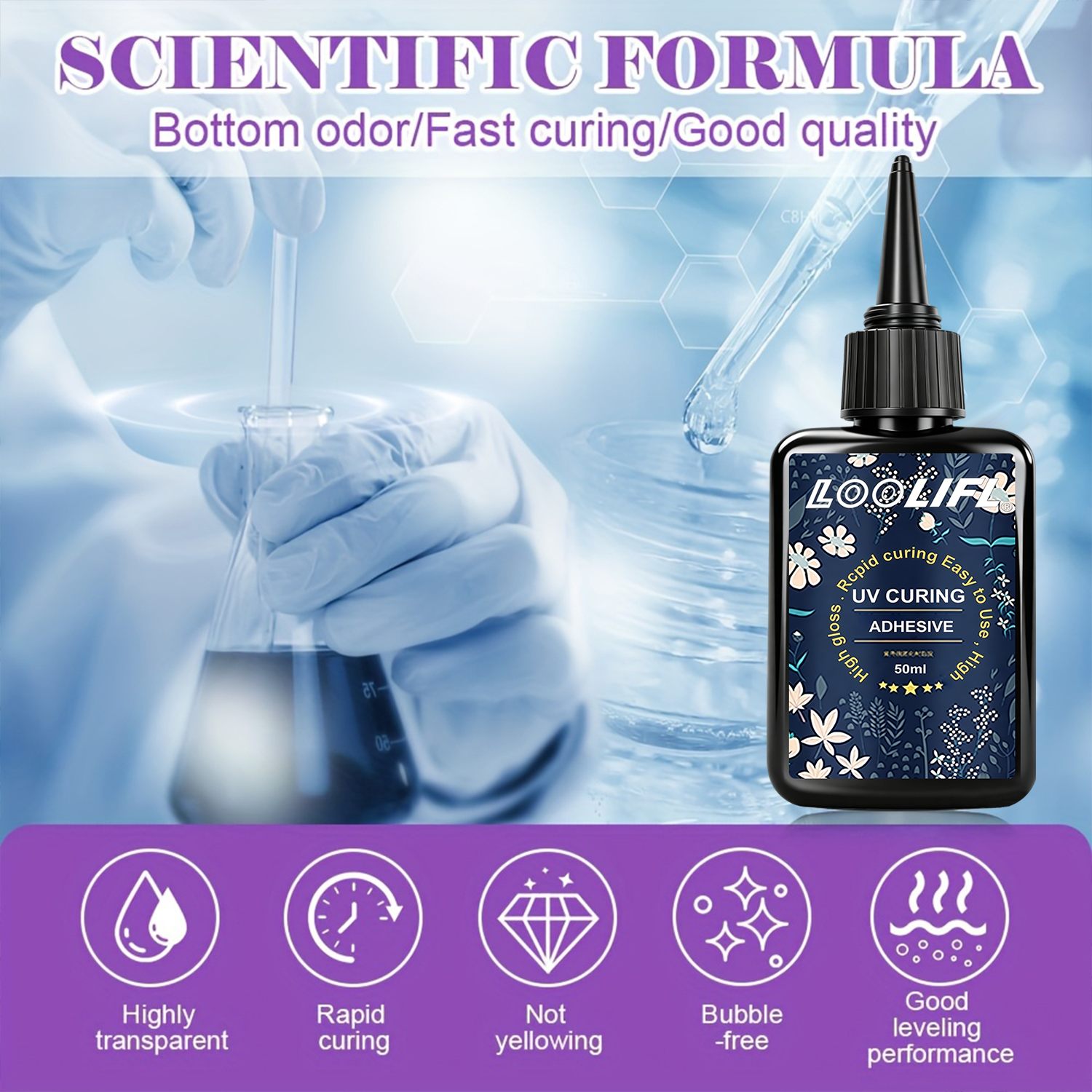 LOOLIFL Kit de Cola de Resina  - Liquid Uv Glue Kit avaliação e preço