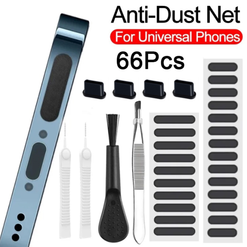 66 pçs poeira plug telefone al - Dust Removal Sticker avaliação e preço