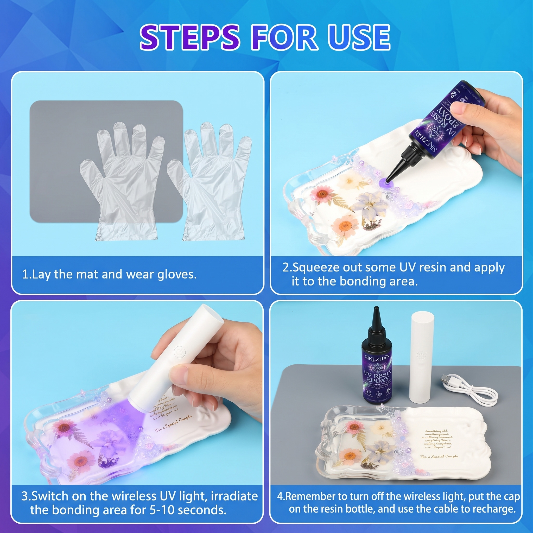 Kit de Cola UV Cristalina com  - Liquid Uv Glue Kit avaliação e preço